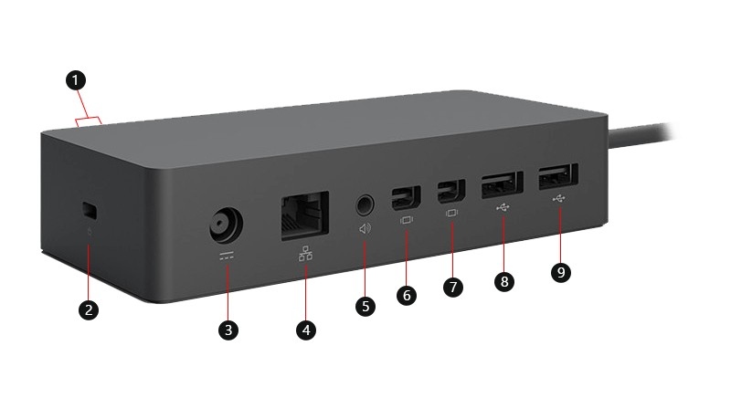 Set up a laptop docking station: Set up the original Surface Dock