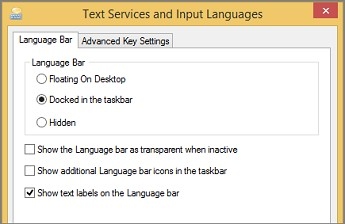 Correct keyboard layouts in Windows: Switch active layouts with the language controls