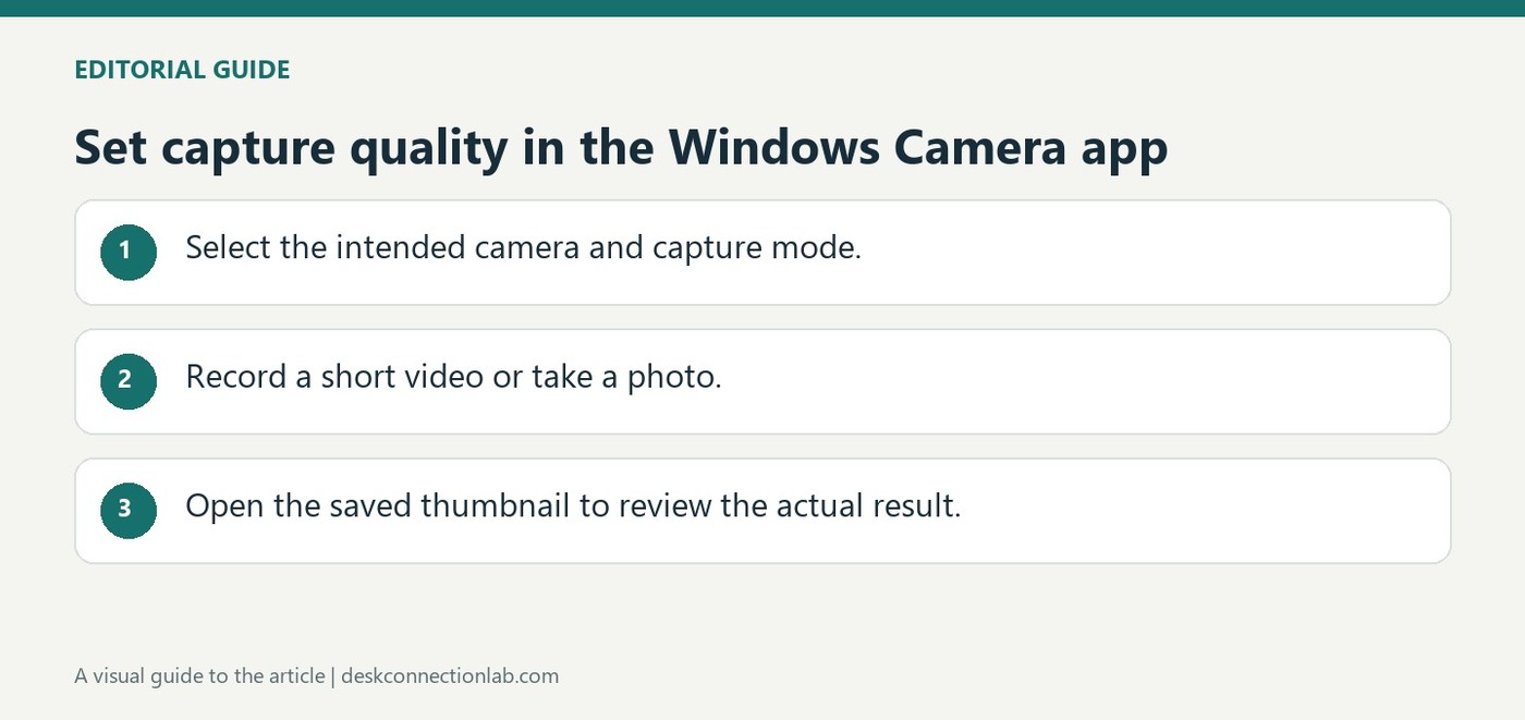 Set capture quality in the Windows Camera app