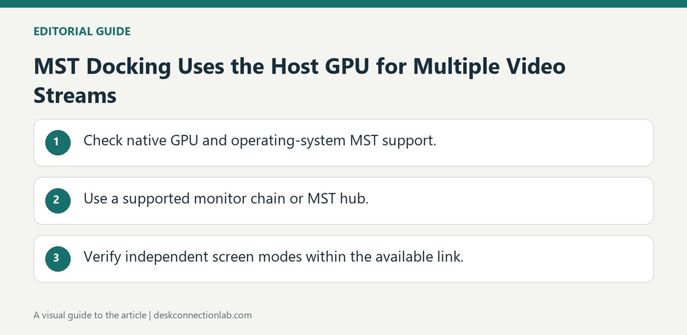 MST Docking Uses the Host GPU for Multiple Video Streams