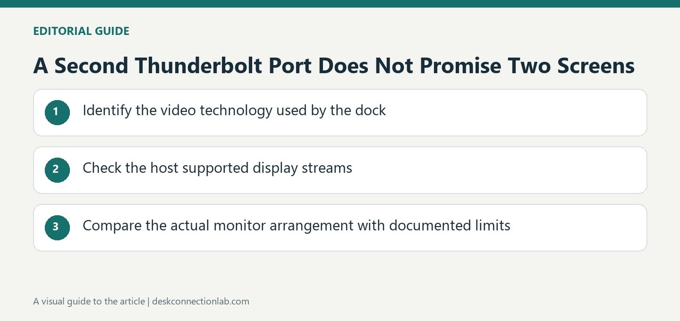 A Second Thunderbolt Port Does Not Promise Two Screens
