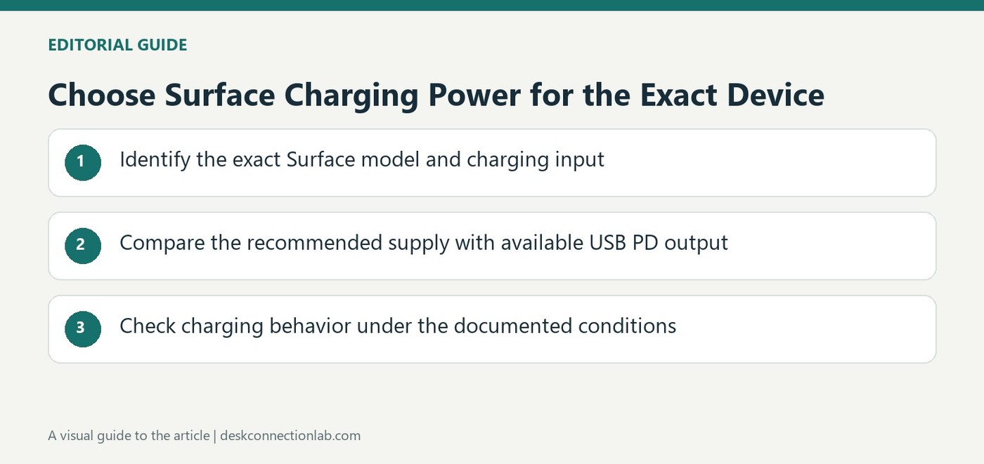 Choose Surface Charging Power for the Exact Device