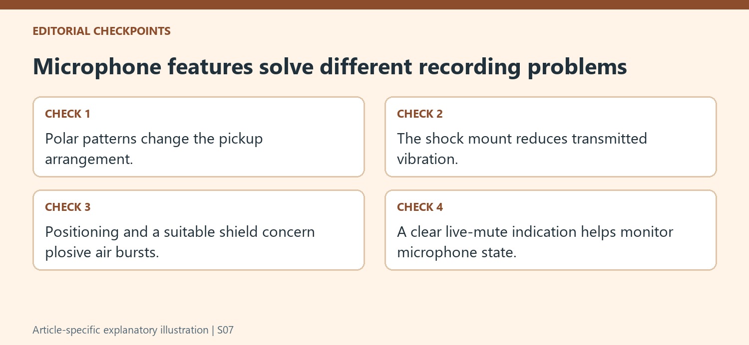 Microphone features solve different recording problems