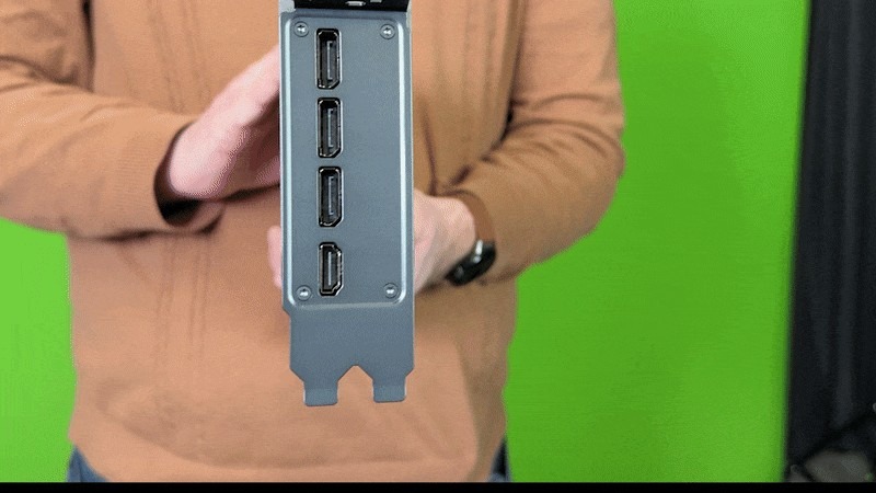 Graphics-card rear video outputs shown in a source animation frame.