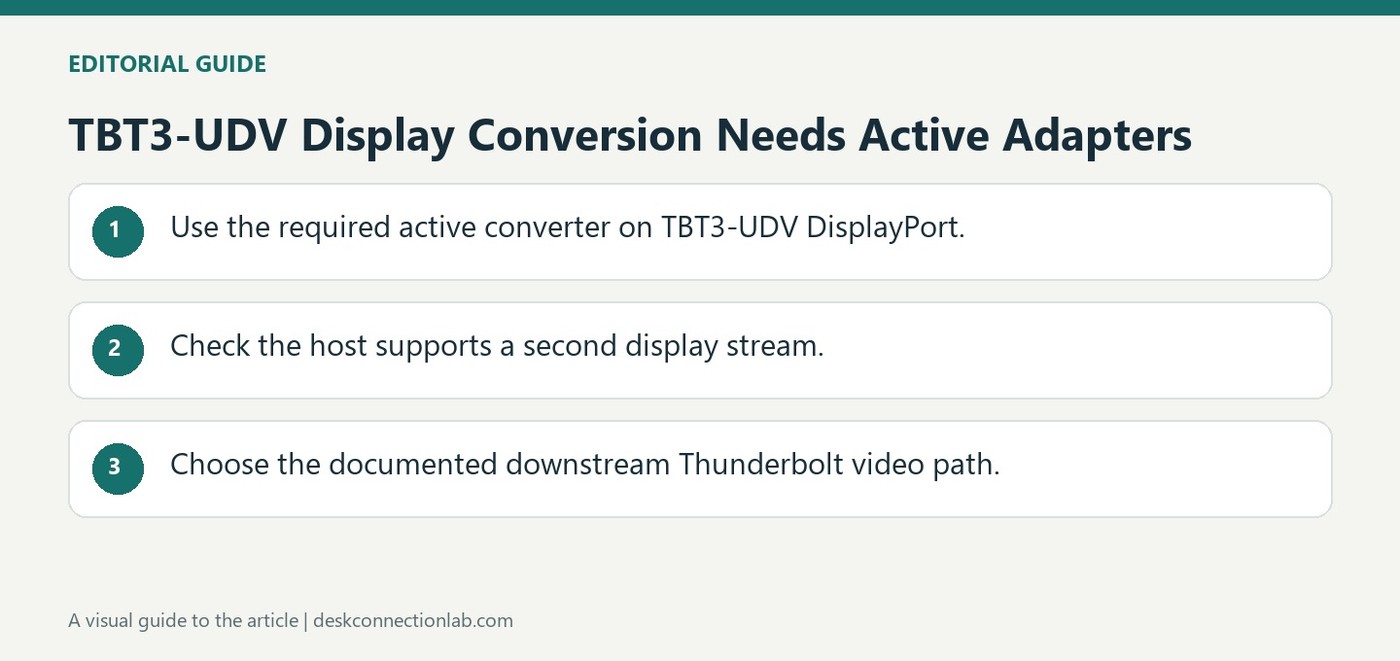 TBT3-UDV Display Conversion Needs Active Adapters