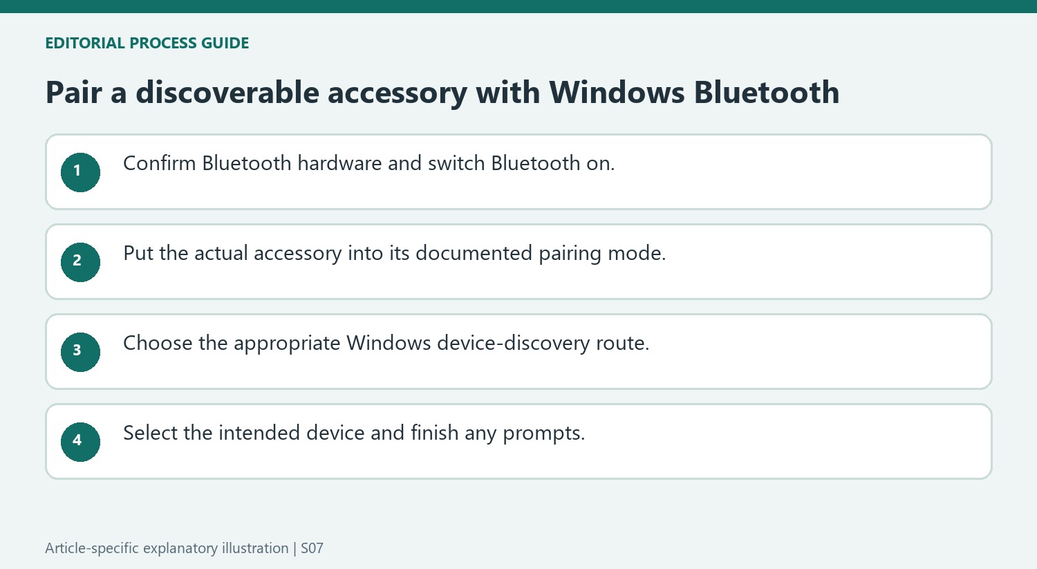 Pair a discoverable accessory with Windows Bluetooth
