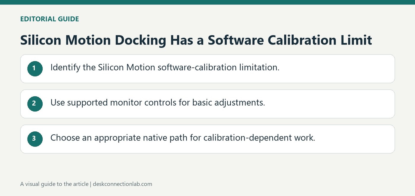 Silicon Motion Docking Has a Software Calibration Limit