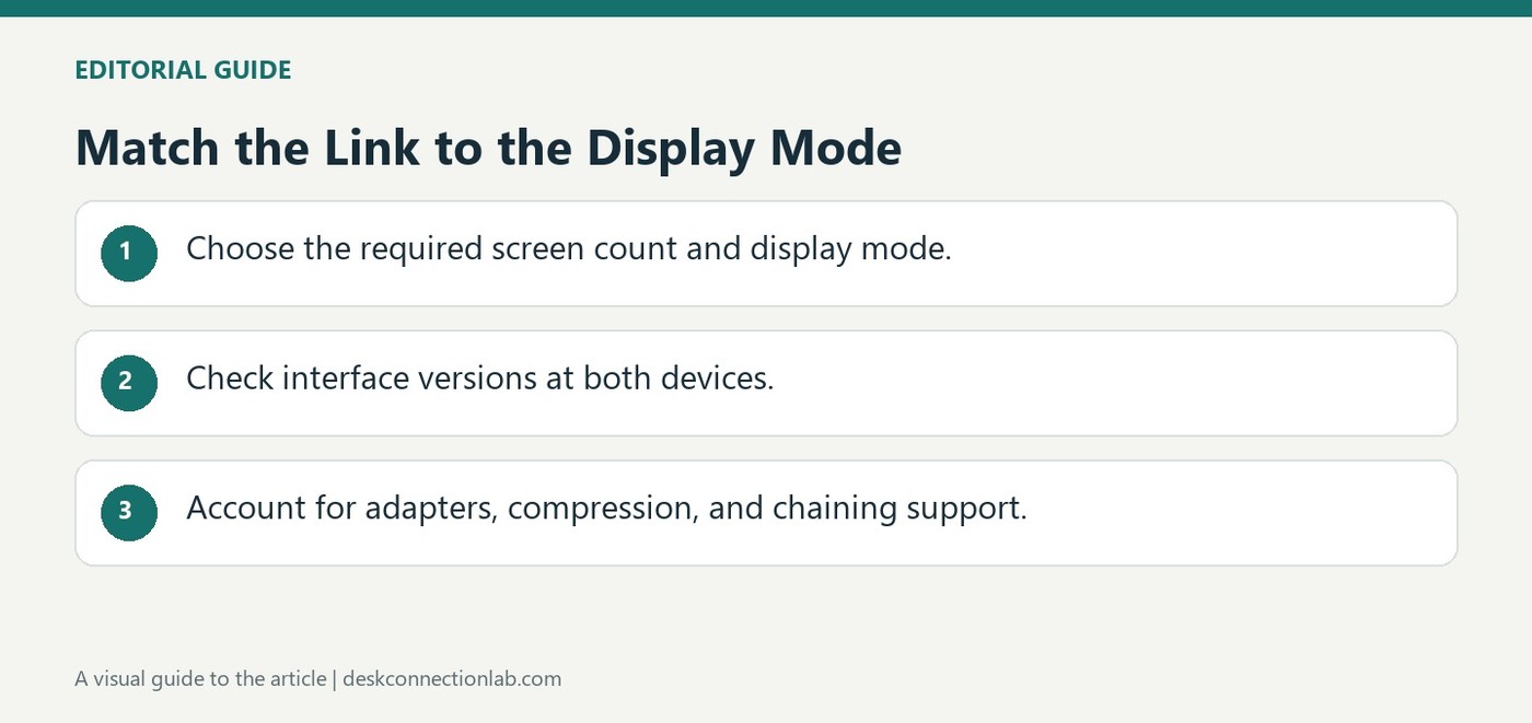 Match the Link to the Display Mode