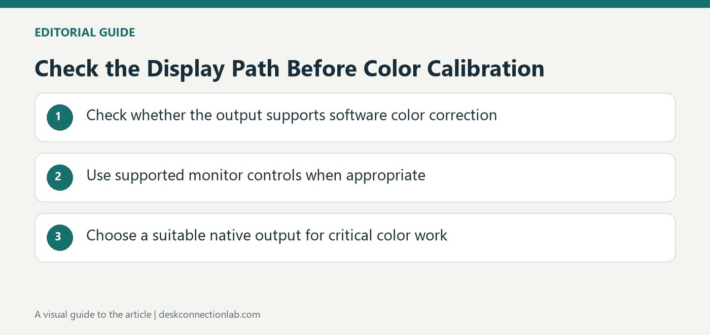 Check the Display Path Before Color Calibration