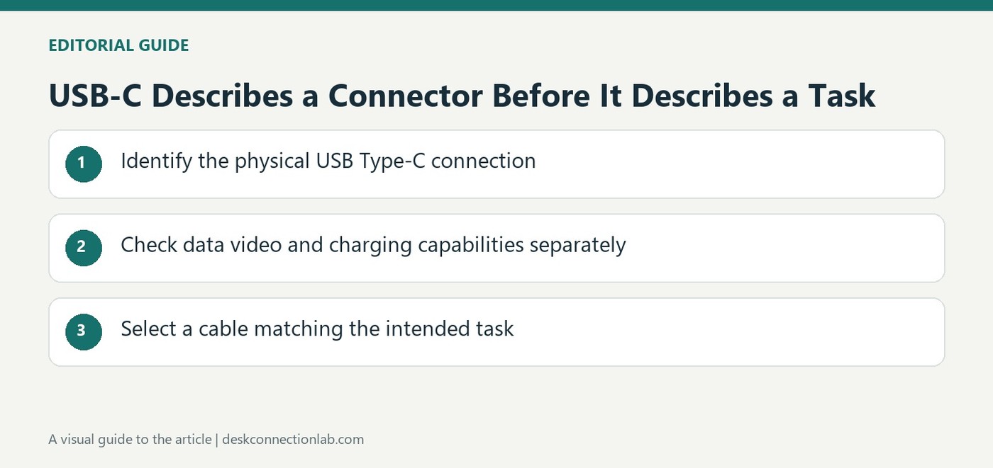 USB-C Describes a Connector Before It Describes a Task
