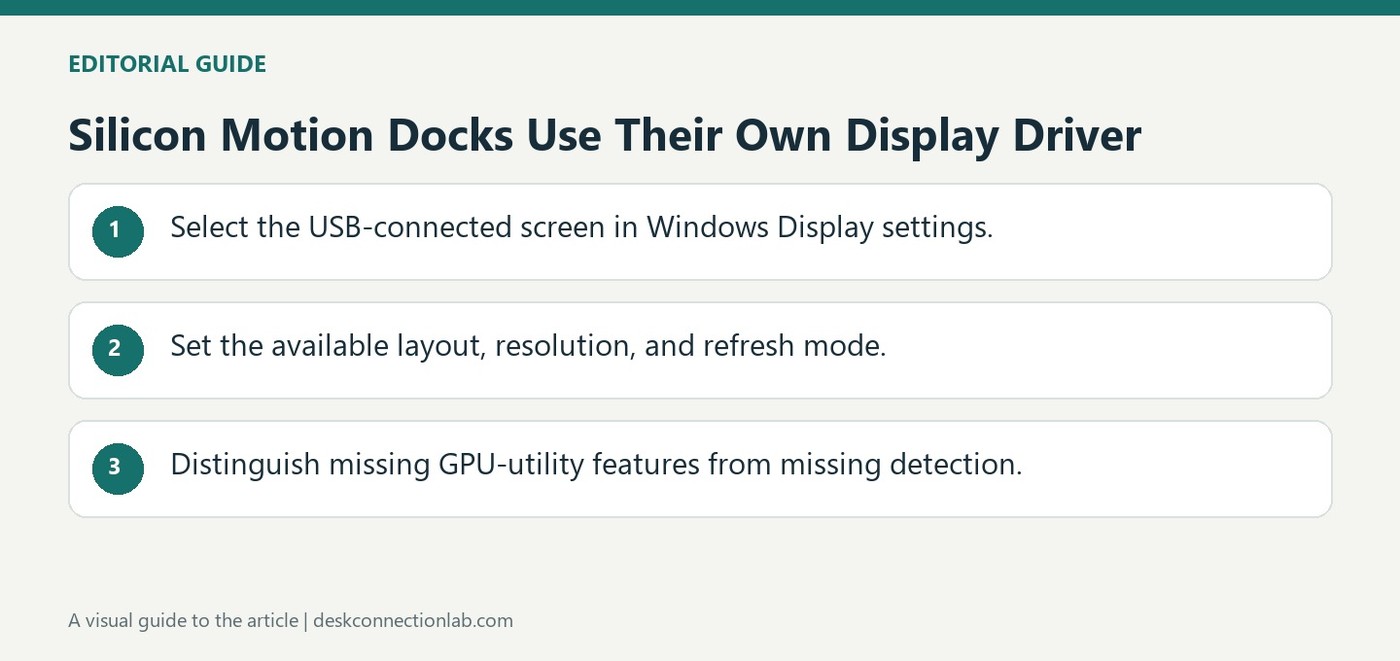Silicon Motion Docks Use Their Own Display Driver