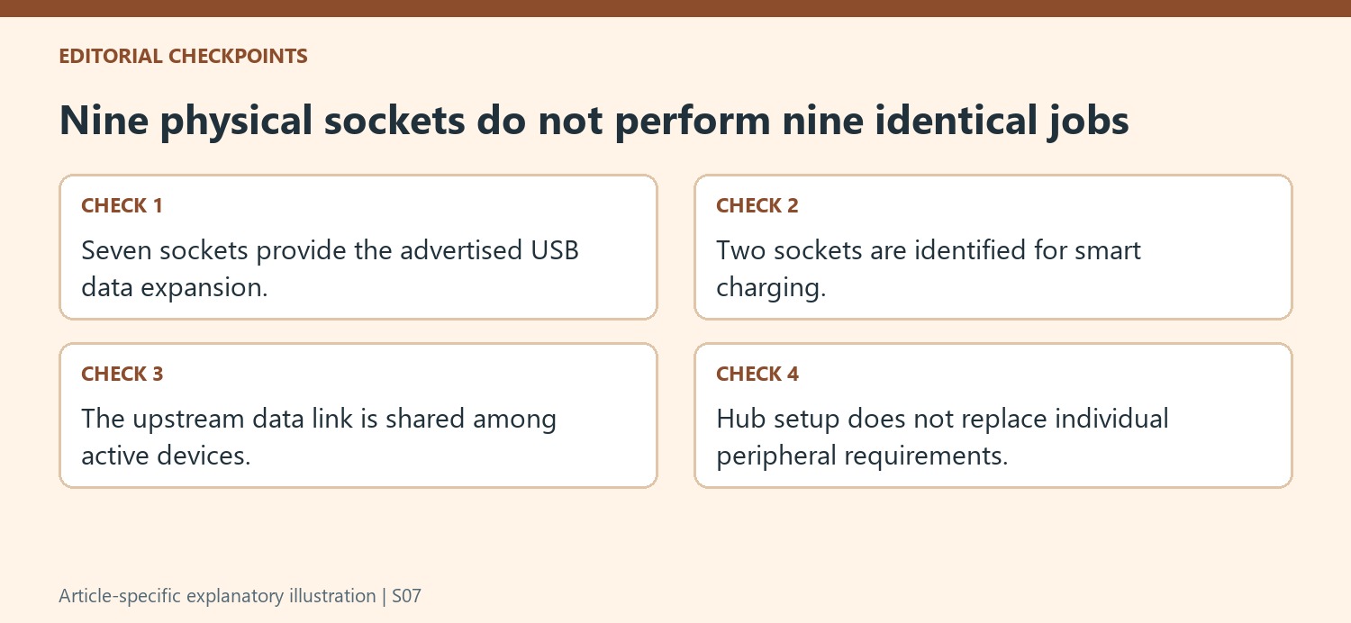 Nine physical sockets do not perform nine identical jobs